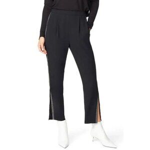 NWT Habitual Size M Pull on Trousers Ankle Pants Embellished Black MSRP $168